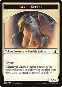 Glyph Keeper // Warrior Double-Sided Token, Amonkhet