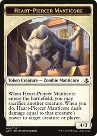 Heart-Piercer Manticore // Warrior Double-Sided Token, Amonkhet