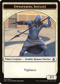 Unwavering Initiate // Wurm Double-Sided Token, Amonkhet