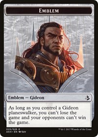 Emblem - Gideon of the Trials // Zombie Double-Sided Token, Amonkhet