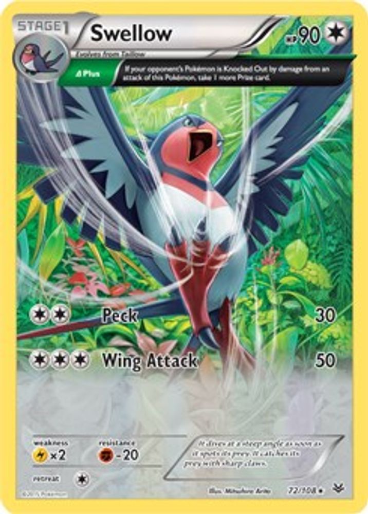 Swellow - 72/108 (XY Roaring Skies)