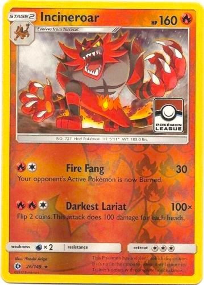 Incineroar - 26/149 (Pokemon League)