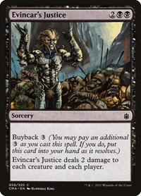 Evincar's Justice, Commander Anthology