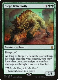 Siege Behemoth, Commander Anthology
