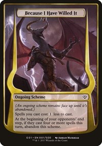 Because I Have Willed It (Archenemy: Nicol Bolas), Oversize Cards