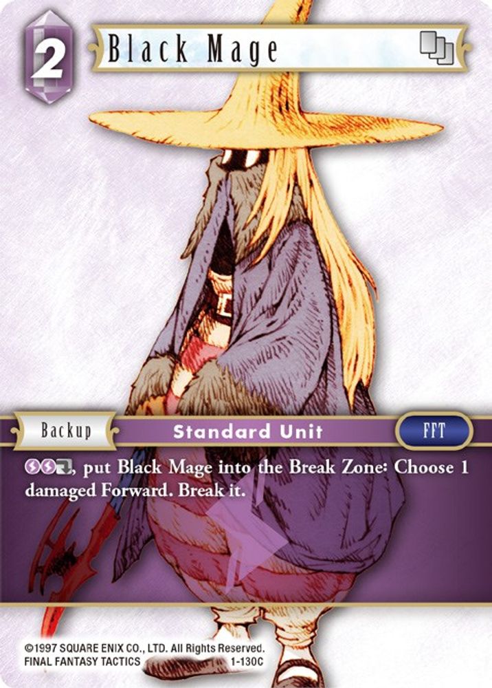 Black Mage (Female Unit) - 1-130C, Standard, front
