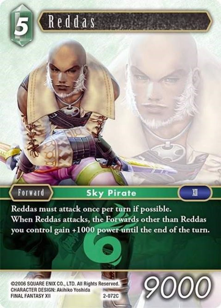 Reddas, Standard, front