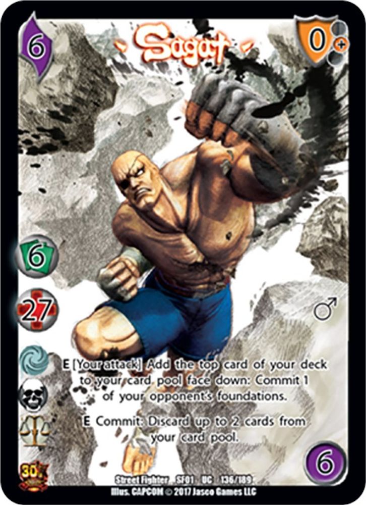 Sagat, Standard, front