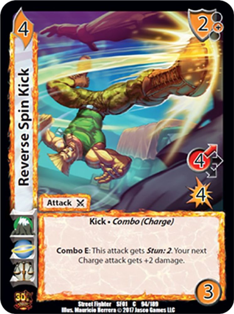 Reverse Spin Kick, Standard, front