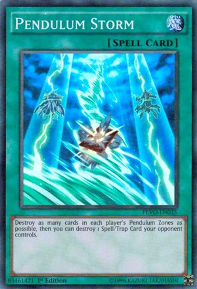 Pendulum Storm, 1st-edition, front