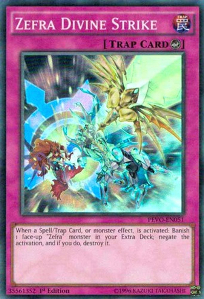 Zefra Divine Strike, 1st-edition, front