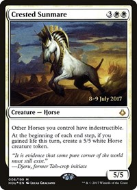 Crested Sunmare, Prerelease Cards