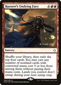 Hazoret's Undying Fury, Prerelease Cards