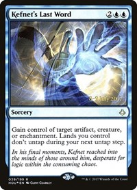 Kefnet's Last Word, Prerelease Cards