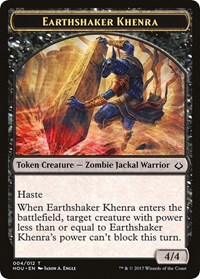 Earthshaker Khenra // Cat Double-Sided Token, Hour of Devastation