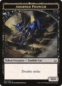 Adorned Pouncer // Warrior Double-Sided Token, Hour of Devastation
