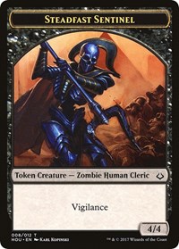 Steadfast Sentinel // Zombie Double-Sided Token, Hour of Devastation