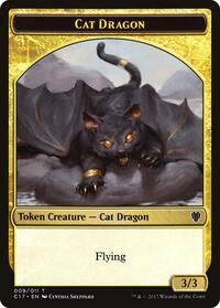 Cat Dragon // Dragon (007) Double-Sided Token, Commander 2017
