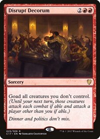 Disrupt Decorum, Commander 2017