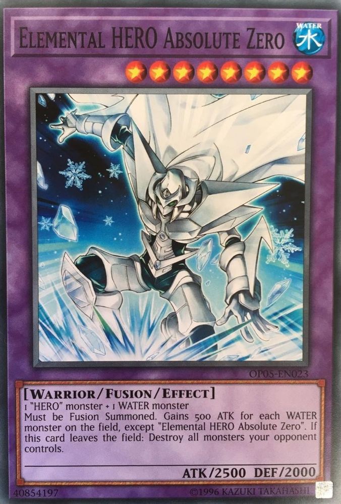 Elemental HERO Absolute Zero, Unlimited, front