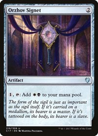 Orzhov Signet, Commander 2017