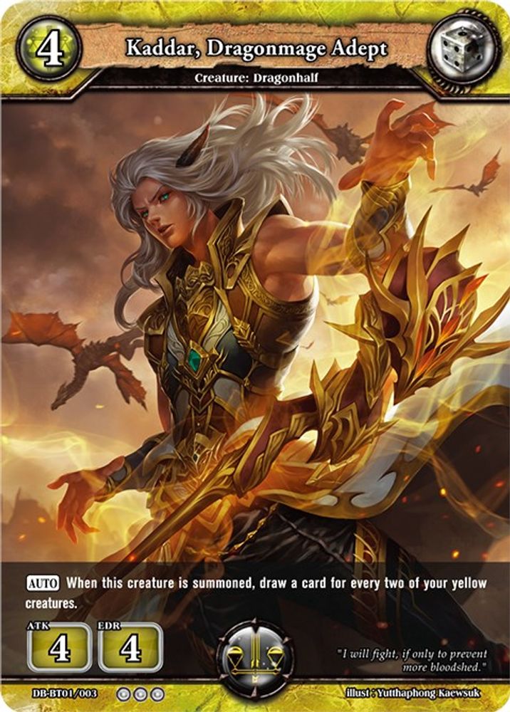 Kaddar, Dragonmage Adept, Standard, front