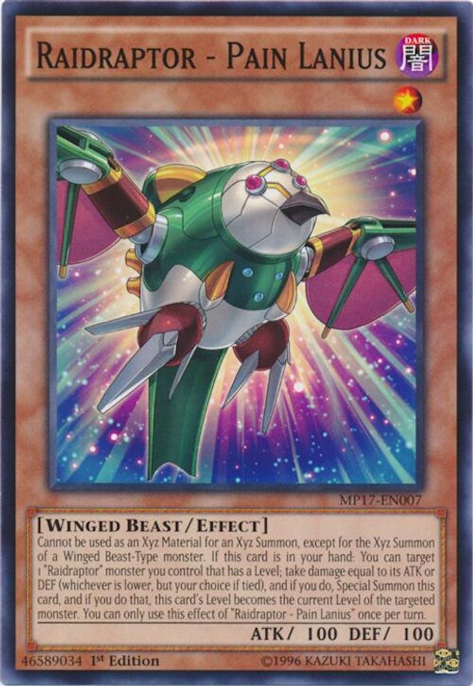 Raidraptor - Pain Lanius, 1st-edition, front