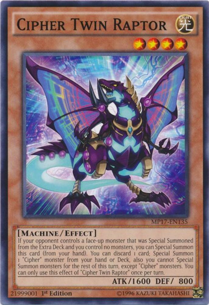 Cipher Twin Raptor, 1st-edition, front