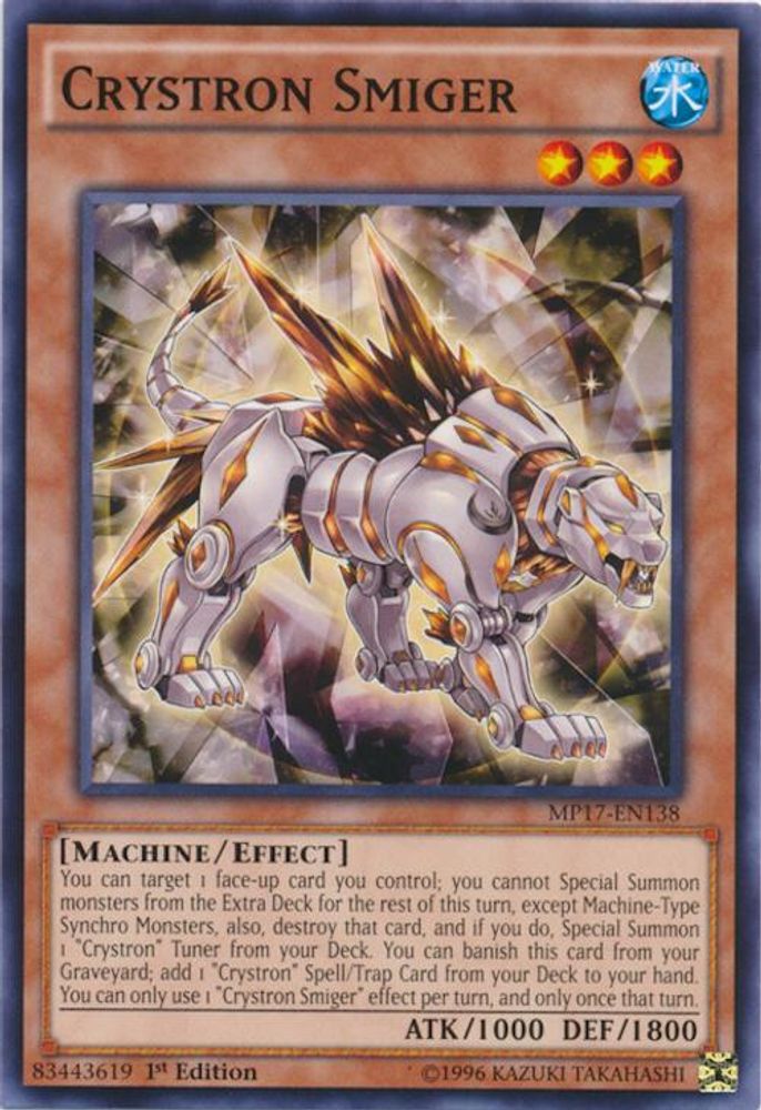 Crystron Smiger, 1st-edition, front