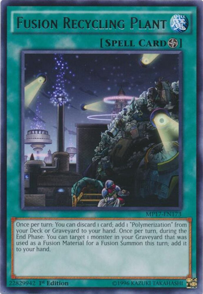 Fusion Recycling Plant, 1st-edition, front