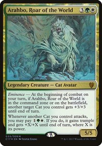 Arahbo, Roar of the World (Commander 2017), Oversize Cards