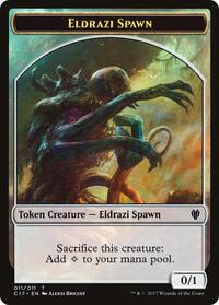 Eldrazi Spawn // Vampire Double-Sided Token, Commander 2017