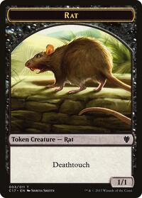 Rat // Cat Double-sided Token, Commander 2017