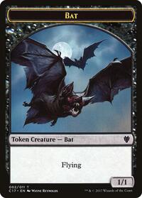 Bat // Vampire Double-Sided Token, Commander 2017