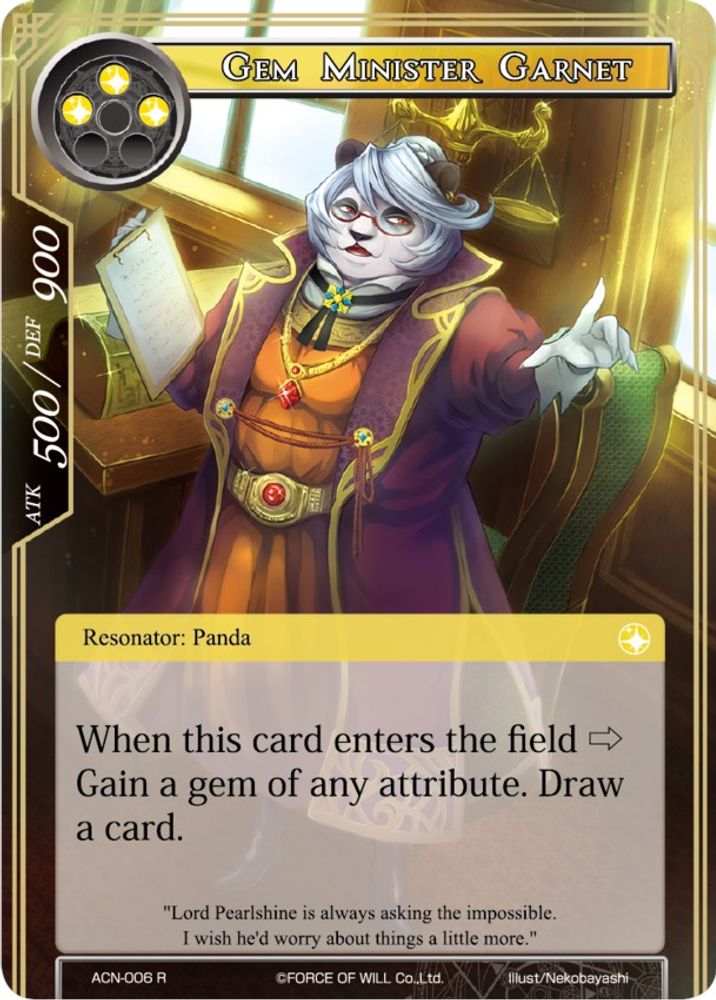 Gem Minister Garnet, Standard, front