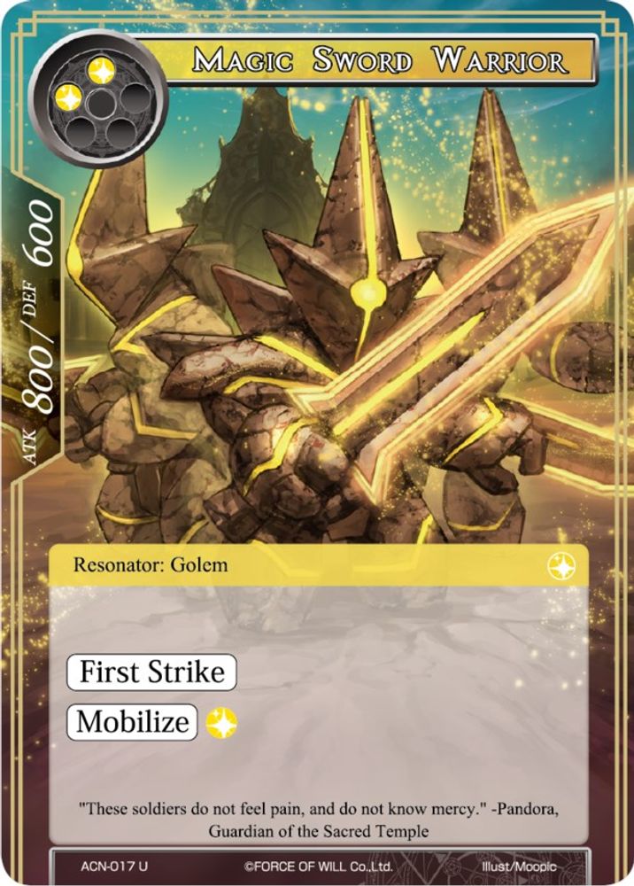 Magic Sword Warrior, Standard, front