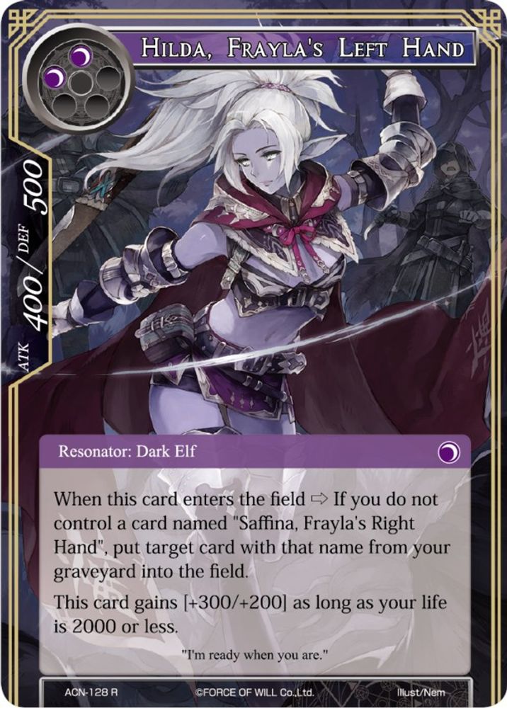 Hilda, Frayla's Left Hand, Standard, front