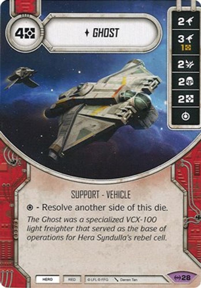 Ghost, Card-and-die, front