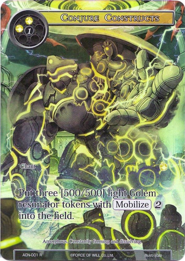 Conjure Constructs (Full Art), Foil, front