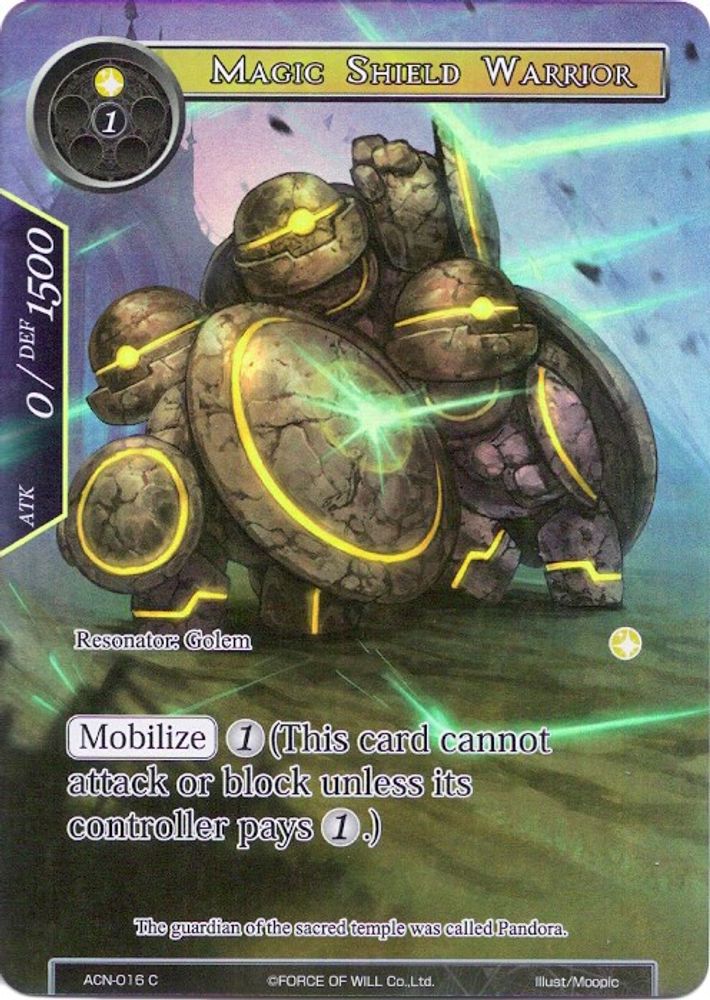 Magic Shield Warrior (Full Art), Foil, front