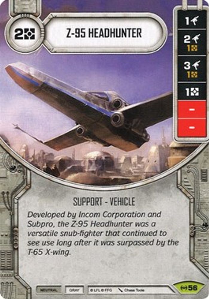 Z-95 Headhunter, Card-and-die, front