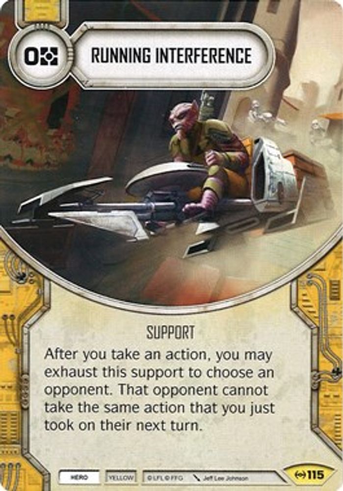 Running Interference, Standard, front