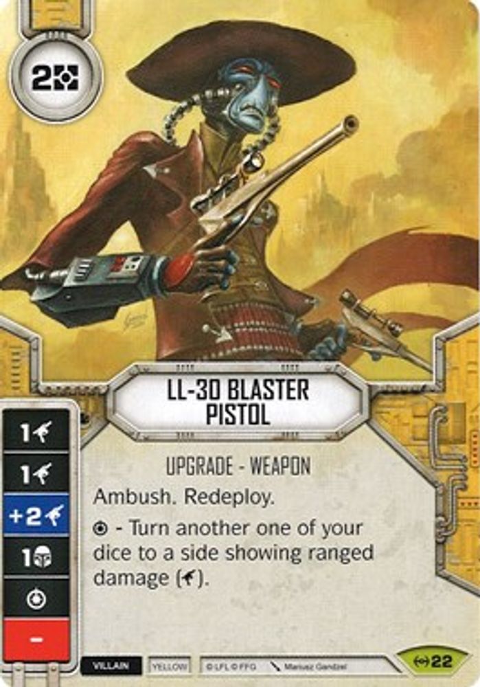 LL-30 Blaster Pistol (Card Only), Standard, front