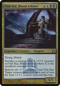 Vish Kal, Blood Arbiter (Commander Launch Promo), Oversize Cards