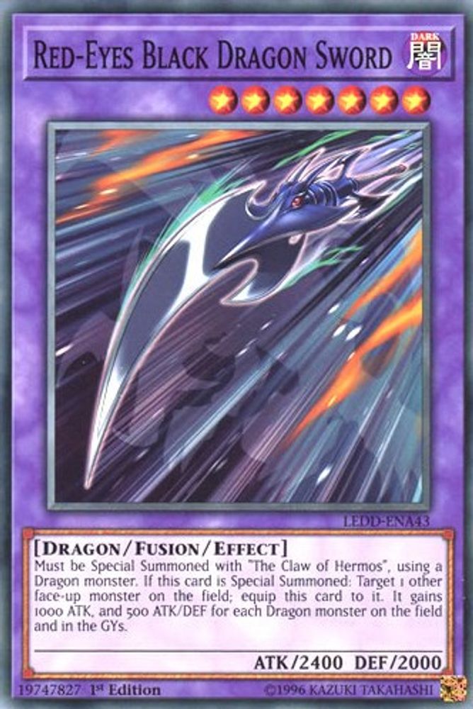 Red-Eyes Black Dragon Sword, 1st-edition, front