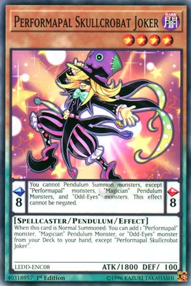 Performapal Skullcrobat Joker, 1st-edition, front