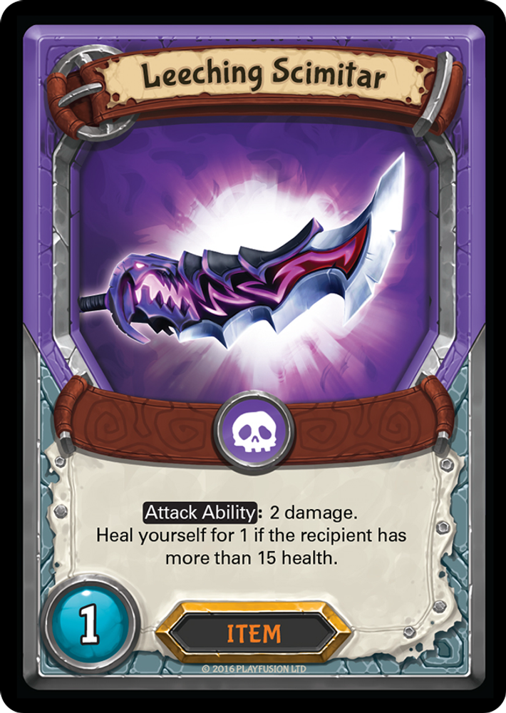 Leeching Scimitar (Claimed), Standard, front