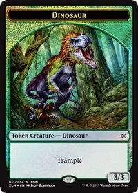 Dinosaur // Treasure Double-Sided Token, FNM Promos
