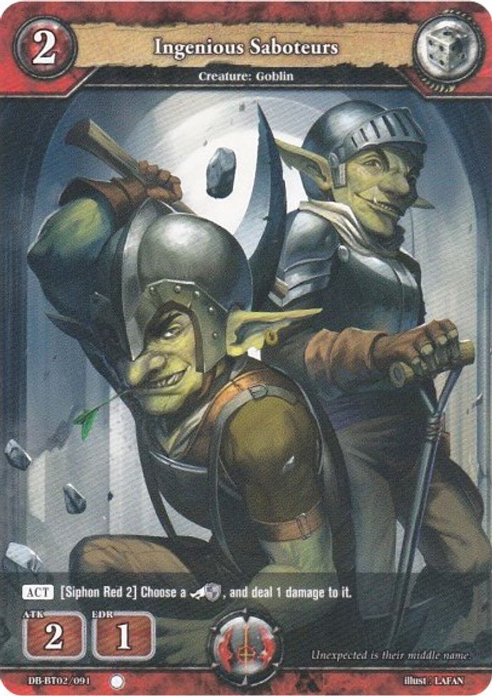 Ingenious Saboteurs, Standard, front