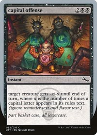 capital offense, Unstable